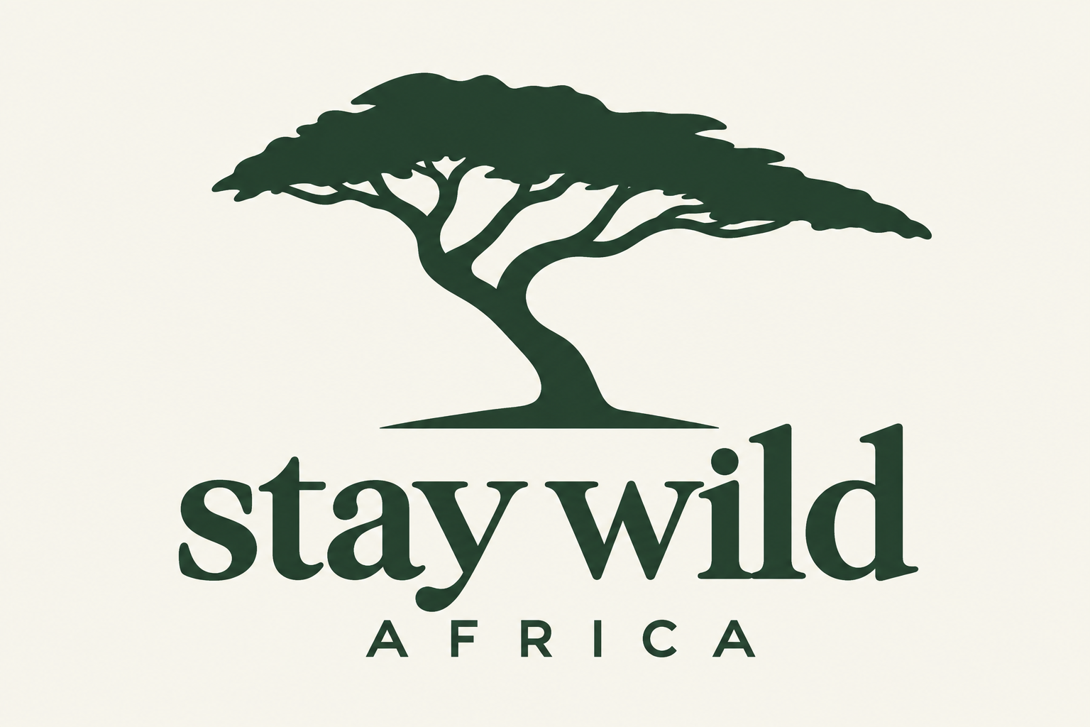 Stay Wild Africa — acacia tree logo